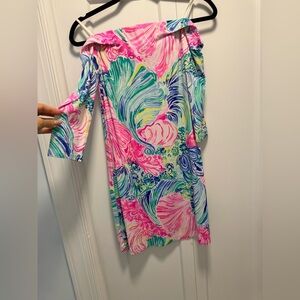 Lilly Pulitzer Pink and Blue Long Sleeve Dress